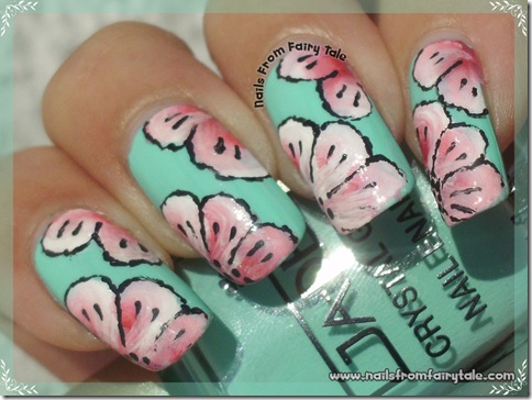 one stroke pink flowers 2