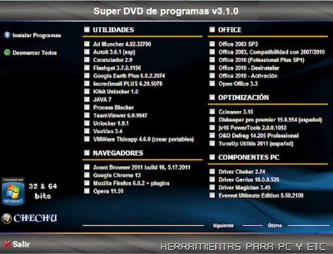 Super DVD de Programas 2012 V3.1.0 Español Super DVD de Programas 2012 V3.1.0 Español