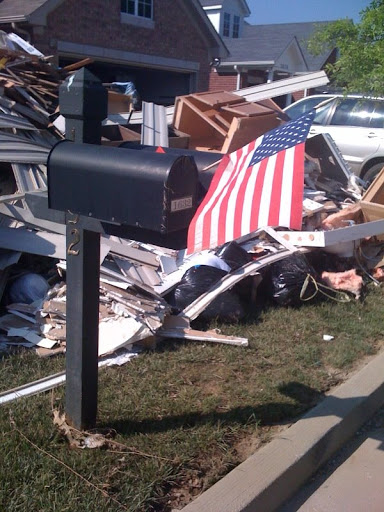 American pride amongst the destruction