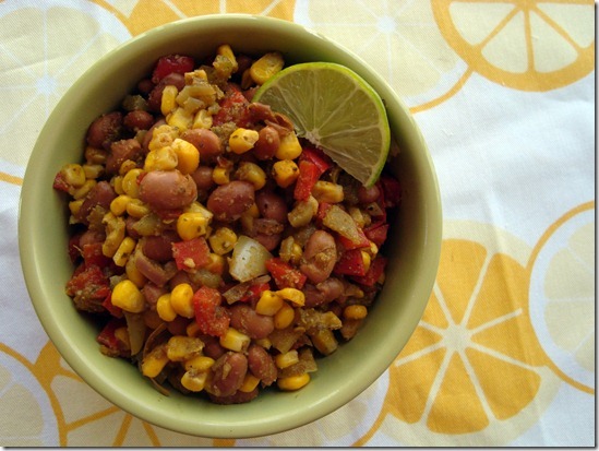 spicy pinto beans and corn