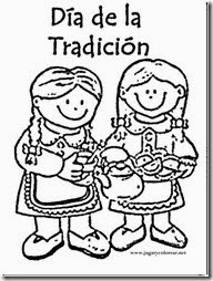 Dibujos para colorear día de la tradición - colorear tus dibujos
