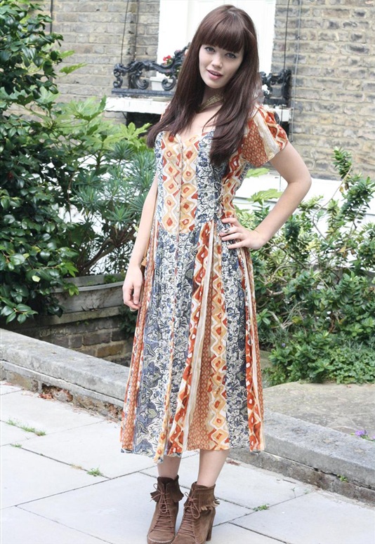 80’s Aztec Print Tie Side Dress, £25, Bohemian Rose Vintage