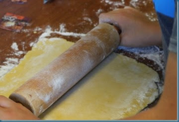 Sarah rolling dough - Thanksgiving