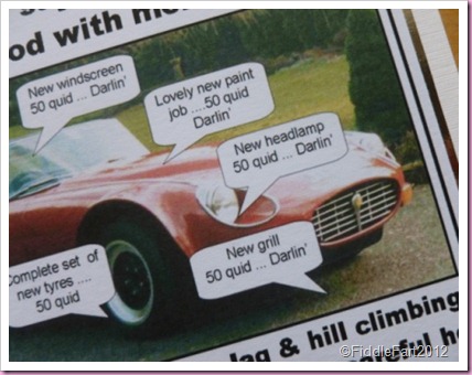 E Type jag Birthday Card.