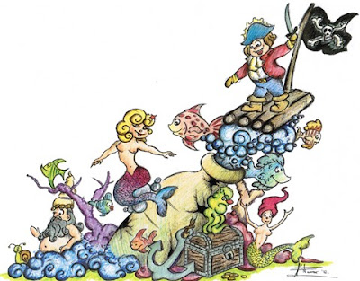 Falla Carraixet infantil 2013 (esbós)
Lema: Pirateries
Artista: Alberto Ferrer