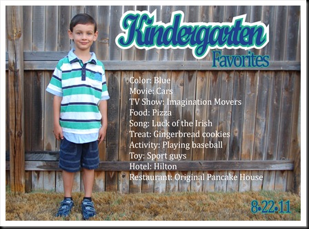 kindergarten favorites