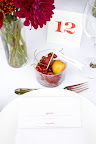 here is a shot of the final place settings which incorporated letter-pressed menus and a flag place card for each guest at their seat.