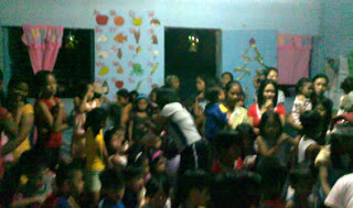 More than 70 children were given toys and other gifts.