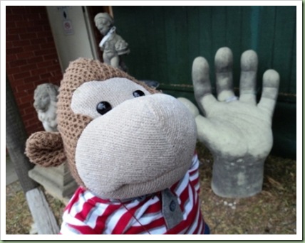 Big hand garden ornament