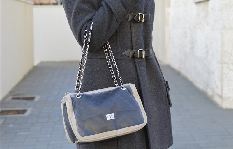 Pomikaki Bag, Pomikaki, Pomikaki Black Bag, Gary Coat, Rinascimento Gray Coat