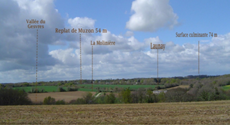 La vallée du Gesvres vue du replat du moulin de Launay (haut) en 2012