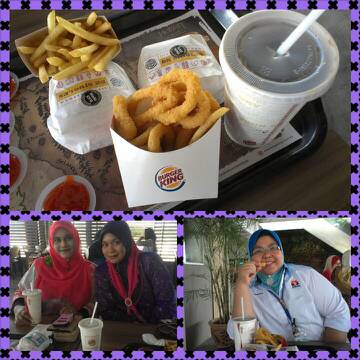 Kami mkn burger king....lunch set