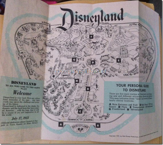 Vintage Disneyland Map 1957
