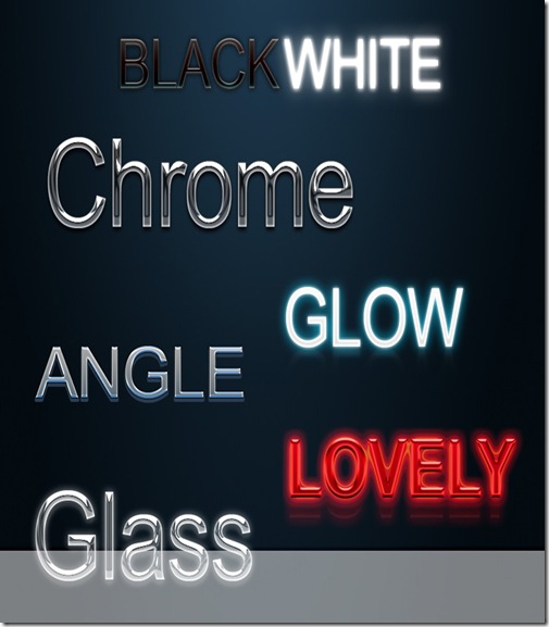 Layer Style Chrome Photoshop