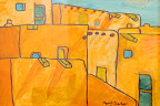 April Seiler "Texas Adobe Trading Post" Watercolor