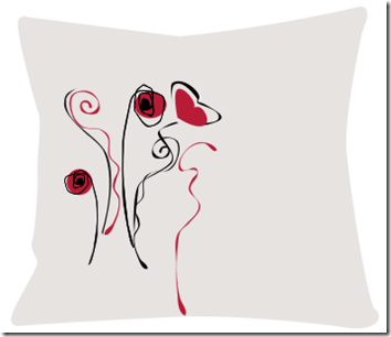 coussin design fleurs