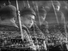 c0 A still from the closing scene of 1930's All Quiet on the Western Front