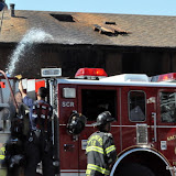 SacCity, WestSac and Yolo firefighters were called to a report of smoke coming from an apartment in the 700 block of Broadway in Sacramento Monday morning just before 10:30. When firefighters from Station 5 arrived, literally across the street from the sation, they reported heavy fire coming from the second floor of the apartment. SacCity Fire stated that the fire was contained to the single apartment unit and occupants safely escaped the blaze. News_110830_BroadwayApartmentFire