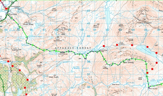 TGO CHALLENGE DAY 1 ROUTE TGO CHALLENGE DAY 1 ROUTE