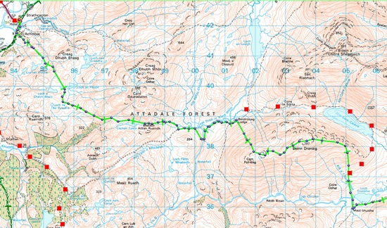 TGO CHALLENGE DAY 1 ROUTE