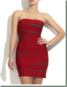 Herve-Leger-Bandage-Strapless-Red-With-Gray