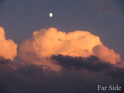 Clouds  and Moon October 02 2011