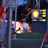 Early Sunday evening, a semi-tanker truck made a turn west bound East Stockton onto south bound Elk Grove Blvd. As the driver made the turn the trailer full of hot molten slurry came unhitched and landed in the middle of the intersection. Elk Grove and Stockton (a major traffic route in Elk Grove) was shut down in all directions for the duration of the operation. It took two semi-tow trucks to lift the trailer and get it hitched back up to another truck. News_110710_SluryTrailerDrop