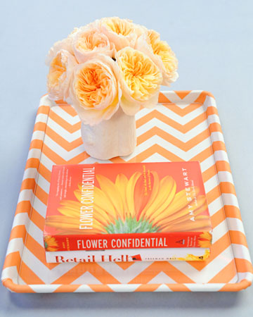 Can't find a pattern that speaks to you? Design your own printed fabric with the help of websites like spoonflower.com. Here, a standard baker's tray is covered in a custom fabric that was designed and ordered from the site. Now, the tray a one of a kind patterned piece. Can't find a pattern that speaks to you? Design your own printed fabric with the help of websites like spoonflower.com. Here, a standard baker's tray is covered in a custom fabric that was designed and ordered from the site. Now, the tray a one of a kind patterned piece.