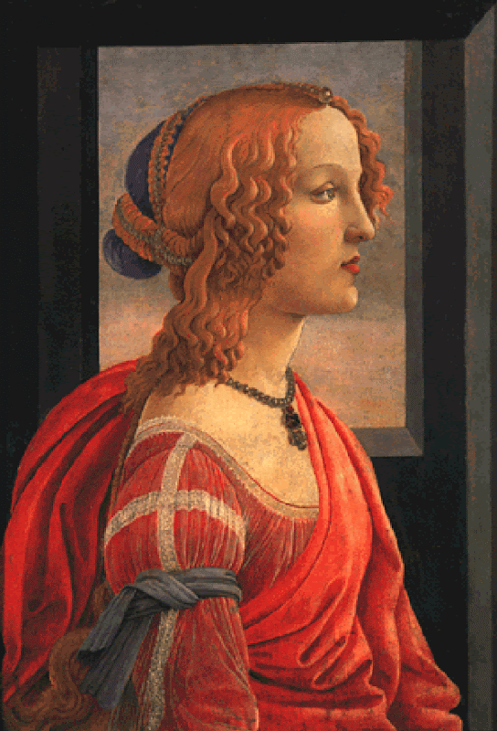 Botticelli, Portrait de jeune femme Botticelli, Portrait de jeune femme