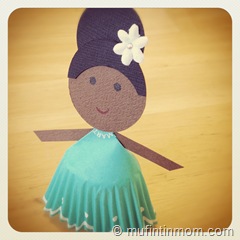 paper cupcake liner doll 03 paper cupcake liner doll 03