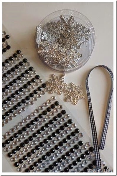 Snowflake heart decoration. tag. Poundshop self adhesive gems Snowflake heart decoration. tag. Poundshop self adhesive gems