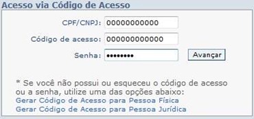 Acesso ao sistema Acesso ao sistema
