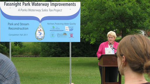 Jodie Adams speaks on the upcoming improvements to Fassnight Park. (Photo by: Kenrick Nobles)