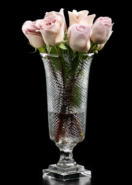 Cut Glass Mini Squares Pedestal Vase. (jamaligarden.com)