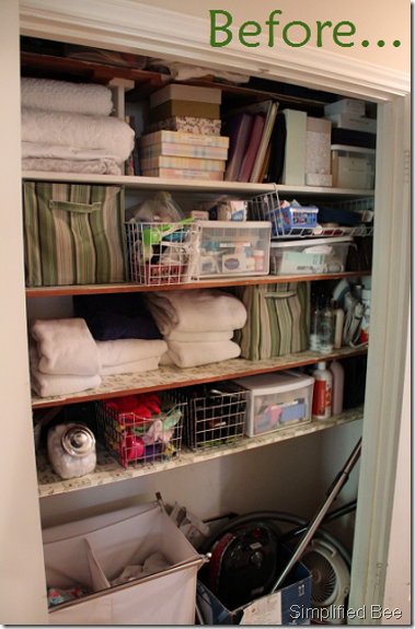 linen closet before