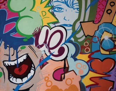 Graffiti painting by artist Crash - John Matos Graffiti painting by artist Crash - John Matos