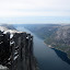 Look carefully and youll see someone about to base jump.