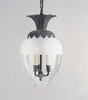 The frosted section of the glass ensures that the light is diffused. Kew, Charles Edwards Lighting. The frosted section of the glass ensures that the light is diffused. Kew, Charles Edwards Lighting.