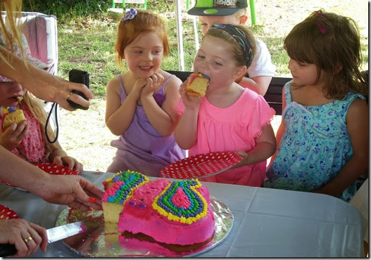 Lilian eating cake