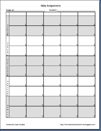 homeschooling hearts minds free daily assignment printable cna assignment sheet templates