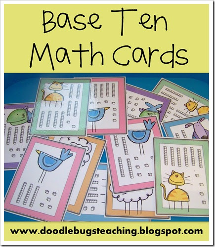 Doodle Bugs Teaching first grade rocks!: Base Ten Math Counting Cards