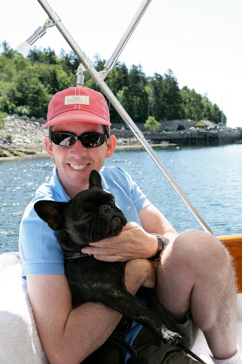 Lounging with Francesca on the boat