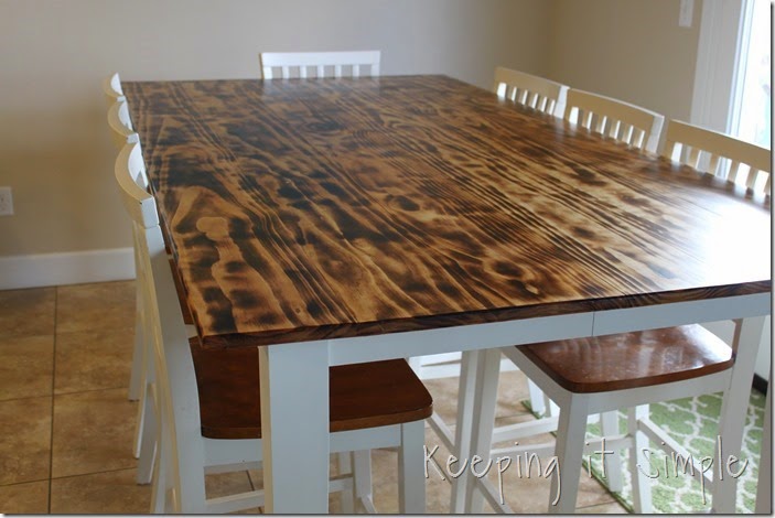 DIY-Dining-Table-With-Burned-Wood-Finish #Bernzomatic (42)