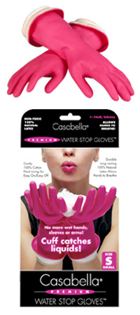 These smart gloves have cuffs to catch any run-off water, leaving no watery messes to mop up. These gloves will get a lot of use in the new home. (casabella.com) These smart gloves have cuffs to catch any run-off water, leaving no watery messes to mop up. These gloves will get a lot of use in the new home. (casabella.com)
