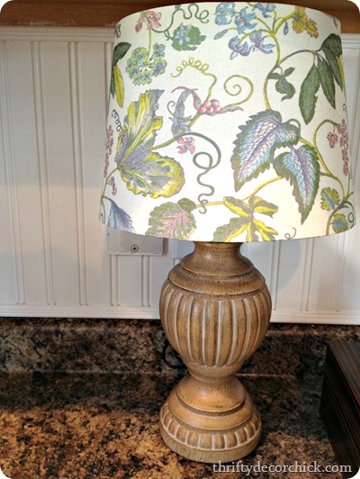 lamp on kitchen counter