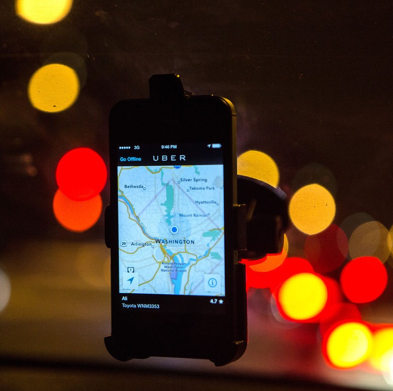 Uber app on iPhone Uber app on iPhone