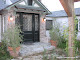 Leaded beveled diamond  entry way and window in a private residence in San Jose, CA.
