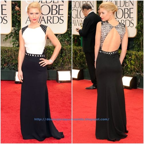 Claire Danes arrives at the 69th Annual Golden Globe Awards-a