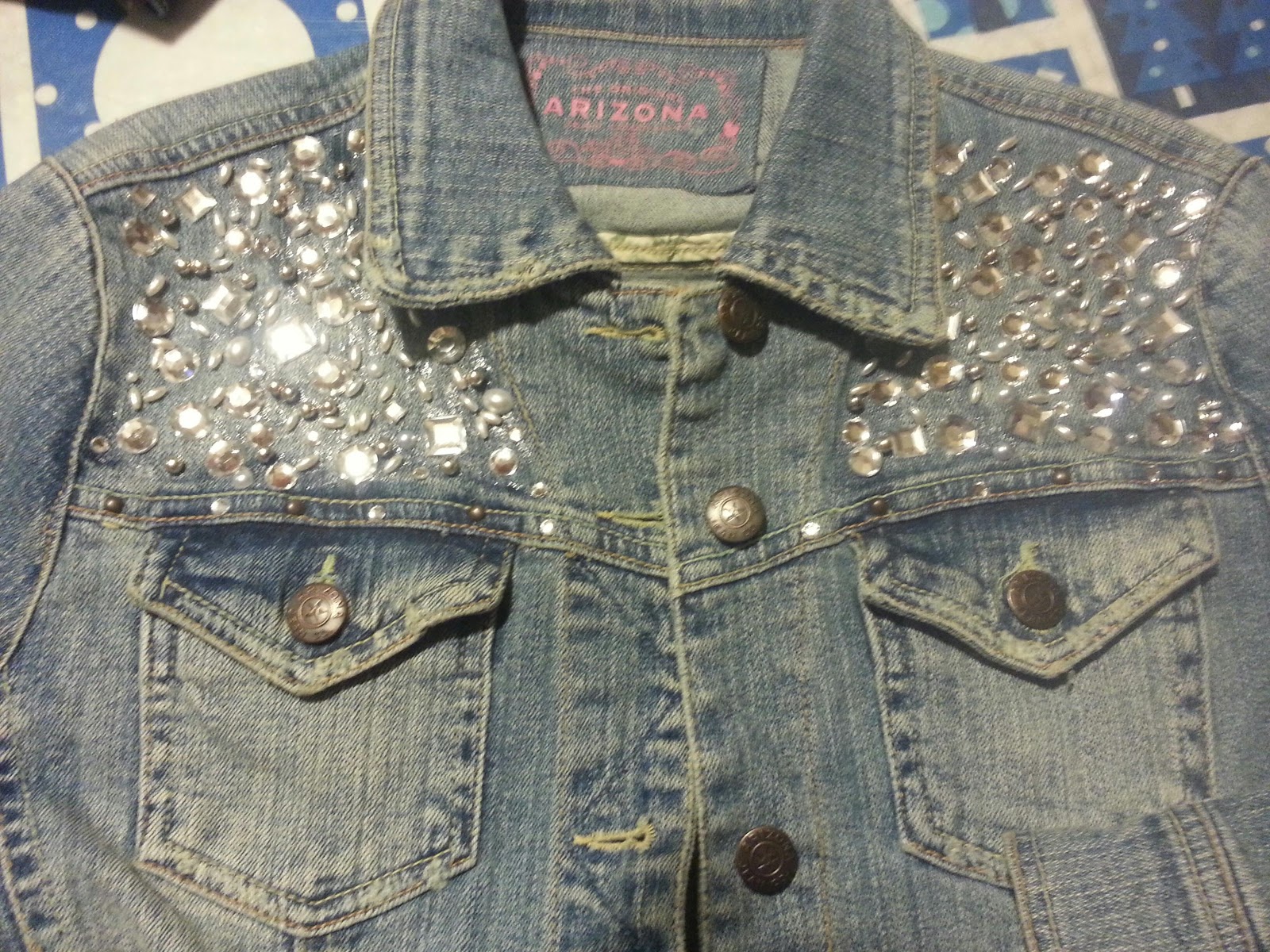 blinged out jean jacket