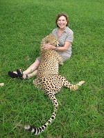 Sarah and cheetah - St Lucia - Elephant Coast, South Africa